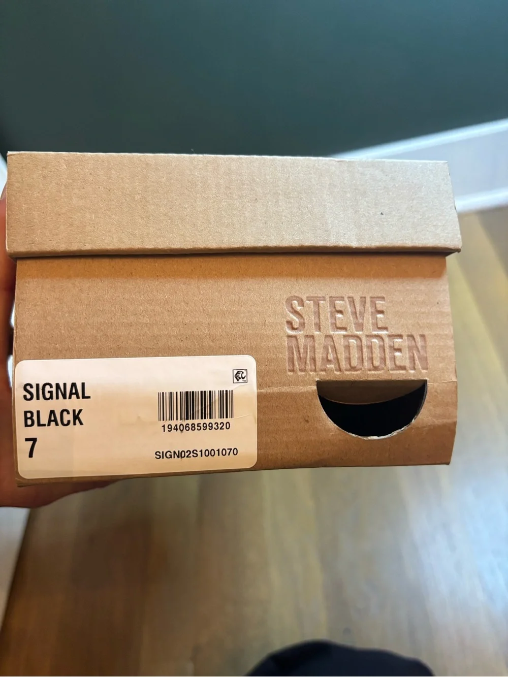 Steve Madden Black Clear Strap Mule Heels
